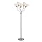 Torchiere with 5 Gooseneck Arms - Steel