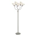 Torchiere with 5 Gooseneck Arms - Steel