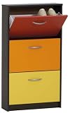 SB-Design 411-003_mocca/rot-orange-gelb - Schuhkipper STEP 3 - B x H x T: 58.5 x 106.0 x 17.0 cm