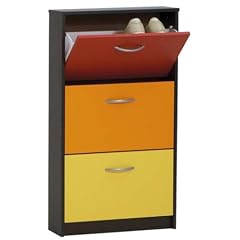 FMD 411-003 Schuhkipper Step 3 - B/H/T: 58.5 x 104.5 x 17.0 cm, Mocca-bunt