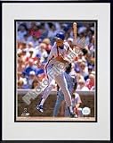 Photofile New York Mets Darryl Strawberry 1989 Batting Action Matted 8x10 Photo in Aluminum Frame