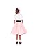 Hip Hop 50s Shop 3 Piece Child Poodle Skirt Outfit (Child 12 Light Pink)