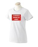 I'D RATHER BE SPANKING THE MONKEY! Ladies T-Shirt Pink Large