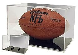 BCW BallQube Grandstand Football Display Holder - Mirrored Back - Sports Memoriablia Display Case - Sportscards Collecting Supplies