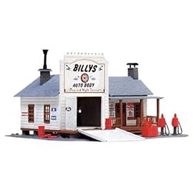 Ho Auto Body Shop Building Kit Model Power