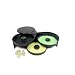 rokz Glass Rimmer, 3-Tier, black plastic, replaceable sponge.