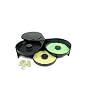 rokz Glass Rimmer, 3-Tier, black plastic, replaceable sponge.