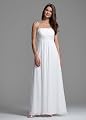 David's Bridal Spaghetti Strap Chiffon A-Line with Front Draping Style BR1007 from David's Bridal
