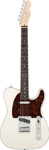 Fender American Deluxe Telecaster Electric Guitar Olympic Pearl Rosewood