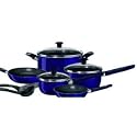 T-Fal Styles Hard Enamel 10-Piece Cookware Set, Blue