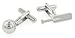 Silver plated cricket bat and ball cufflinks