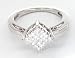 0.50 Carat Princess Diamond Cluster Ring in 18ct Solid White Gold