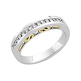 Platinum and 18K Gold Diamond Wedding/Anniversary Band - 0.50 Ct.