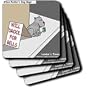 Pavlovs Dog Begging - Set Of 4 Ceramic Tile Coasters