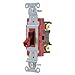 Wall Switch, 20A, Red, 2-Pole Type, Toggle