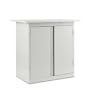 Alera 98011 36 by 24 by 34-Inch Steel Refreshment Center with 2 Fixed Interior Shelves, Light Gray