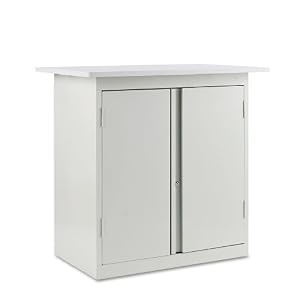 Alera 98011 36 by 24 by 34-Inch Steel Refreshment Center with 2 Fixed Interior Shelves,... by Alera