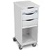 TrippNT 51142 Polyethylene Core SP Space-Saving Lab Cart with 3" Casters, 150lbs Capacity, 14.5" Width x 35" Height x 19.5" Depth, 3 Drawers