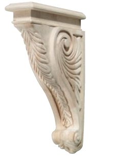 Hafele Acanthus Corbel (108.05.008) 9-3/16 x 2 x 13, Resin