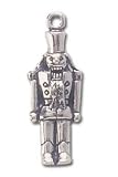 Solid Sterling Silver Nutcracker Charm