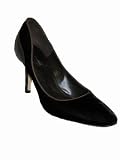 TANIA SPINELLI Velvet & Croc Pump in Brown