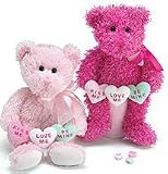 Candy Heart Teddy Bear Gifts, Set of 2 - Valentine's Day / Anniversary / Birthday Gifts