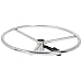 Milagon WS05 Chrome Plated Footring with Separate Clamp and Plastic Bushing for Clean Room and ESD Chairs, 20" Diameter
