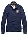 Joules Good Show Polo Shirt, Long Sleeve, Jet Blue, Ladies US Size 8, UK 12