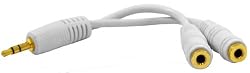 Cellet Single 3.5mm Pin to Double 3.5mm Hole Headphone Split Adapter