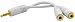Cellet Single 3.5mm Pin to Double 3.5mm Hole Headphone Split Adapter