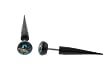 Genuine Ed Hardy Black Fake Taper - Love Eternal Logo - 16g Wire - 7.5mm - 32mm Length - Sold as a Pair