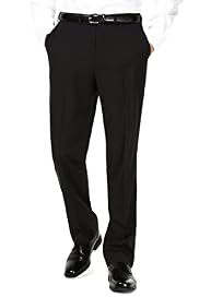 Active Waistband Washable Wool Blend Flat Front Trousers