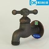蛇口 寒冷地仕様 スタンダードフォーセット ブロンズ 十字(ガーデニング水栓)