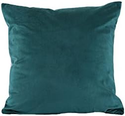 Homehug® Short-pile Velour Solid Color Pillow Cover Throw Pillow Cushion Cover Decorative Square Pillow Cover 18x18 (Blue)