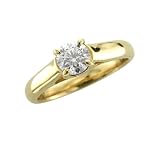 14k Yellow Gold Solitaire Diamond Engagement Bridal Ring Band Size 7 (GH, SI-I, 0.75 carat)