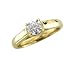 14k Yellow Round Cut Solitaire Diamond Engagement Ring / Band size 7 ( H-I, SI, 0.50 carat )