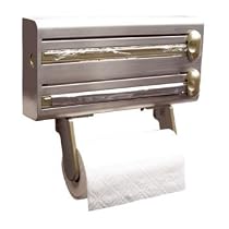 Master Class Stainless Steel Cling Film, Foil & Kitchen Towel Dispenser, Gift Boxed