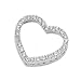 Sterling Silver CZ Fancy Floating Heart Pendant