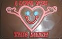 Custom Gift "I Love You This Much" Sweet Greeting Dark Chocolate Card