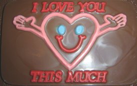 Custom Gift I Love You This Much Sweet Greeting Milk Chocolate Card