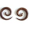 Pair Organic Coco Shell Tail Spirals