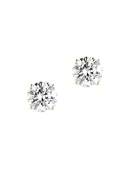 1/2 ct. tw. Diamond Solitaire Earrings in 14K Yellow Gold
