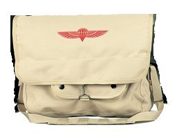 Khaki Israeli Paratrooper Shoulder Bag w/Emblem