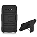 Buy World for Kyocera Hydro C5170 Boost Mobile Black Armor Case, with Black Belt Clip and Black Stand