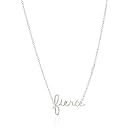 Shy by SE Diamond Bezel White "Fierce" Necklace