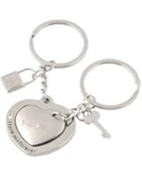 Leegoal Zinc Alloy Heart to Heart Keychain Keyring Set for Couples Lovers