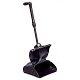 Rubbermaid FG253300 Lobby Pro Deluxe Upright Dust Pan with Cover and Adjustable Grip Handle, 11-1/3 Head Width, 12-4/5 Overall Length, Black