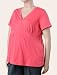 Motherhood Maternity: Plus Size Short Sleeve V-neck Faux Wrap Maternity T Shirt