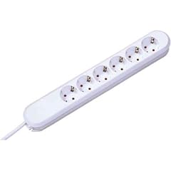 BACHMANN Tischsteckdosenleiste 6fach 3m Kabel weiss
