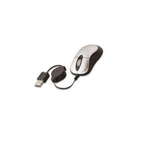 Kinamax MS U3266 Mini High Precision USB 3 Button 3D Optical Scroll Wheel Mouse with Retractable Cable